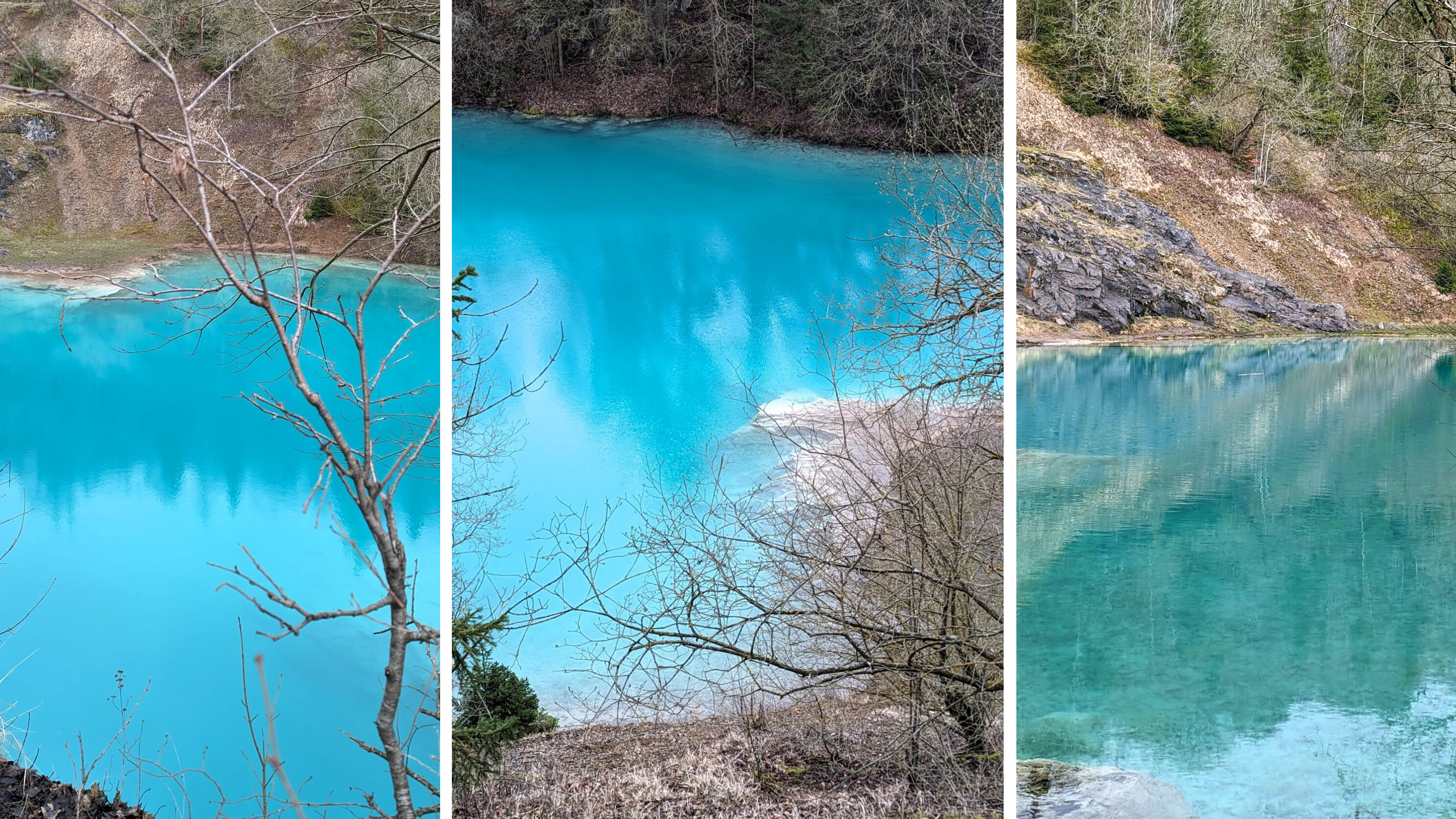 Foto Collage vom blauen See